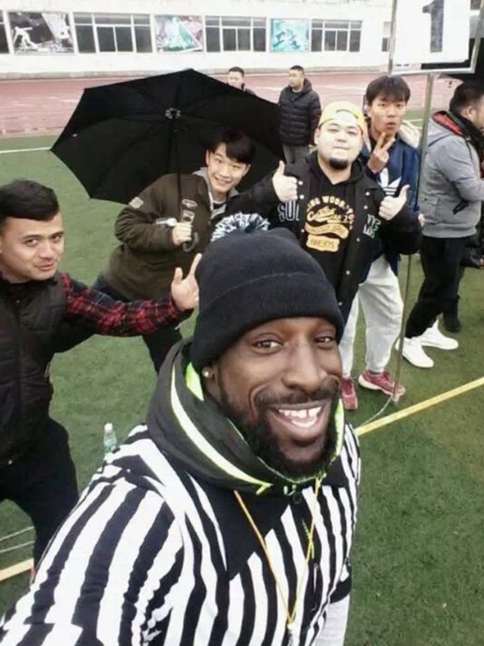 Wendell Brown in China. Photo: Twitter