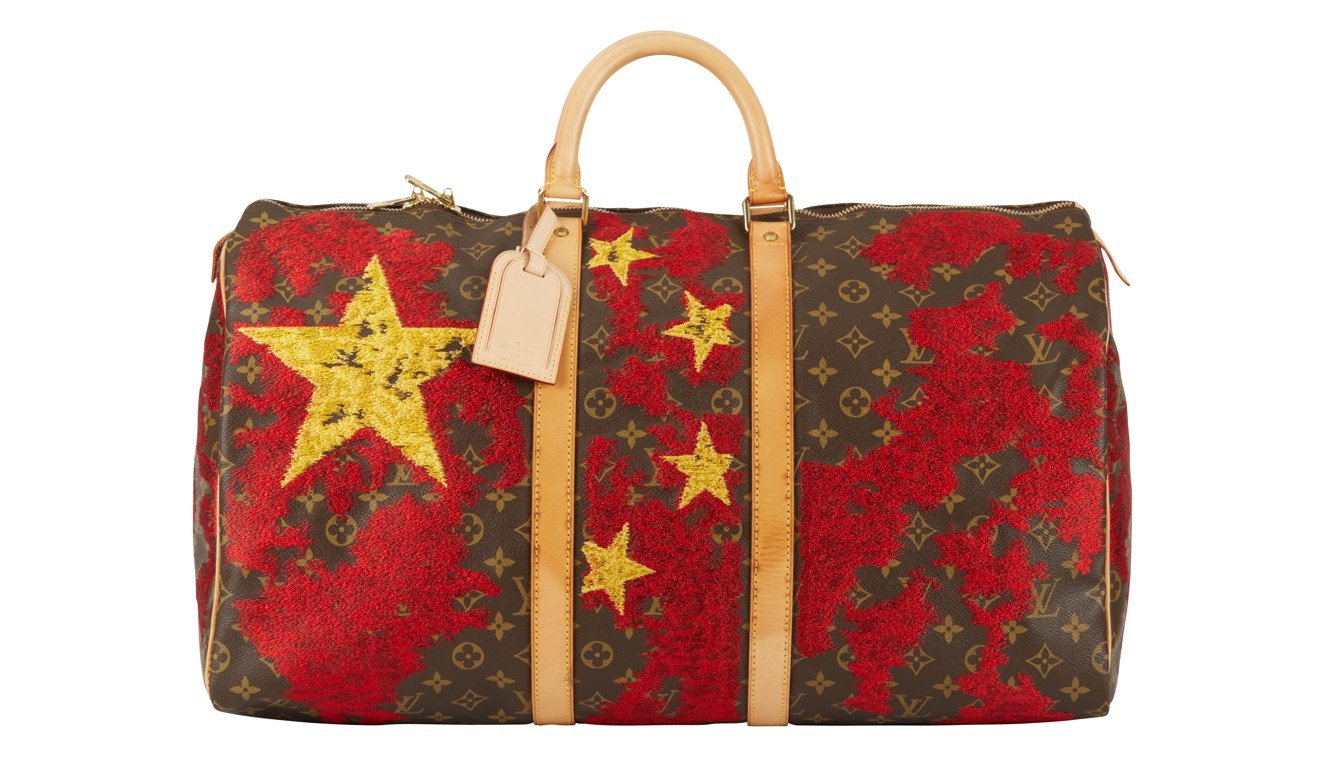 Louis Vuitton bags reworked by Hong Kong-based designer with embroidery that looks part of the ...
