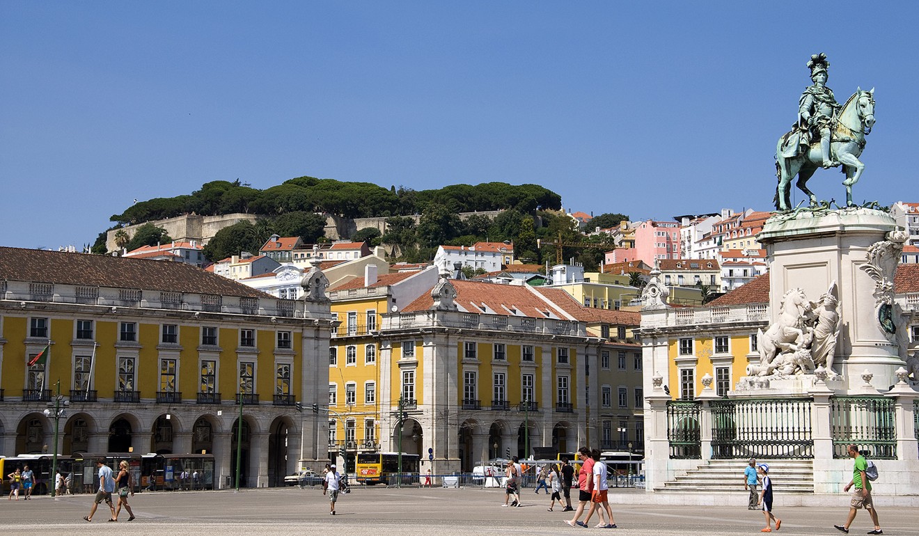Lisbon’s Praca do Comercio with Castelo Sao Jorge in background. Photo: SCMP