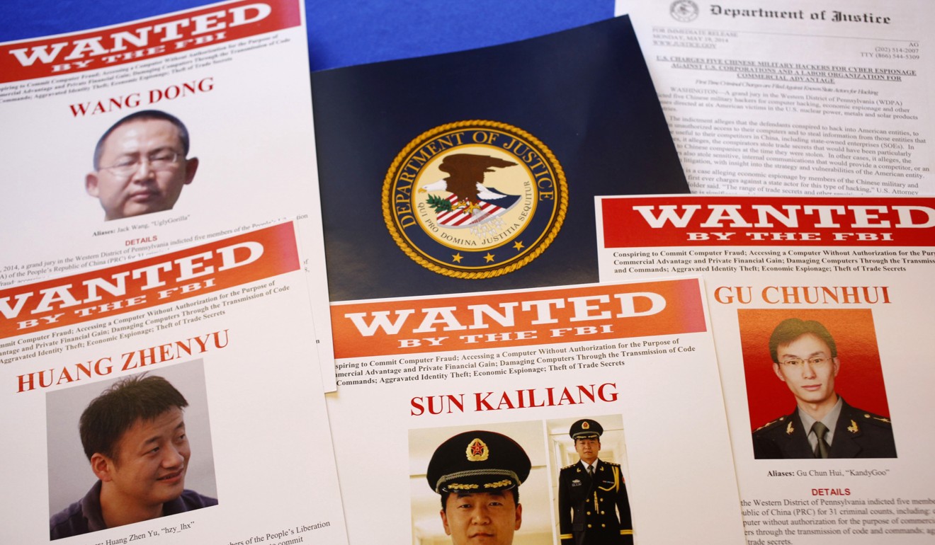 Five officers of the People’s Liberation Army were accused of economic espionage of US firms. Photo: AP