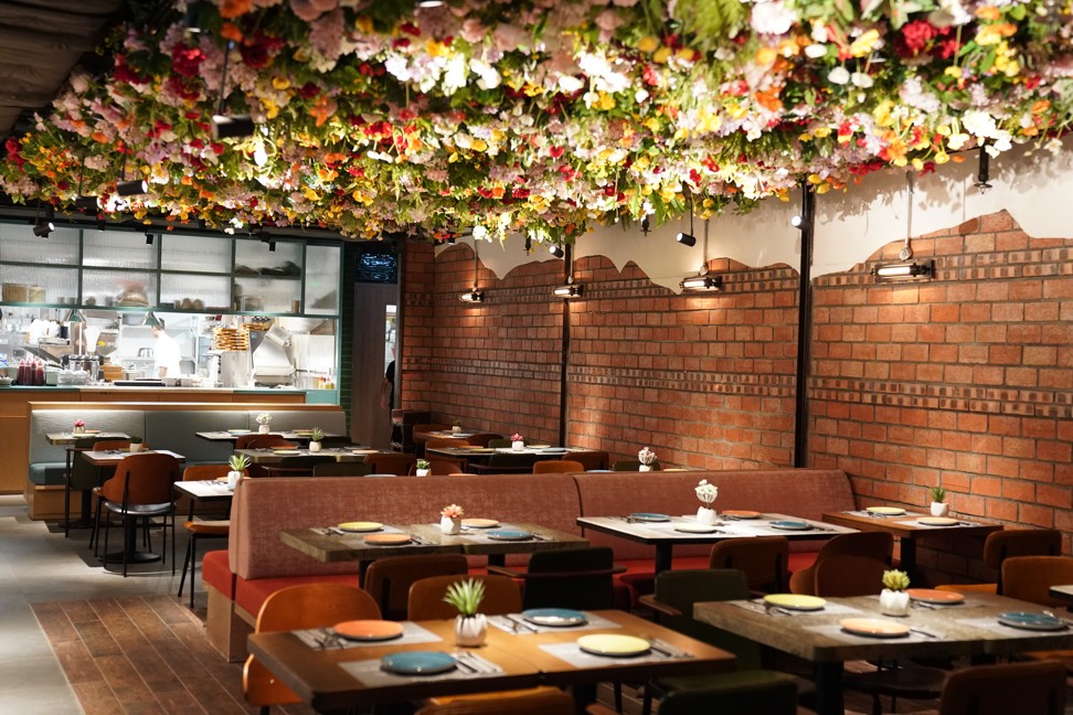 The interior of the new restaurant, Glasshouse, which opened at Cityplaza, Quarry Bay, in Hong Kong on July 1.