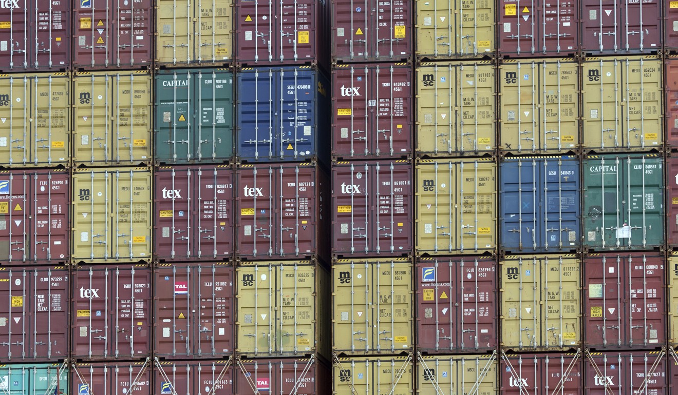 Shipping containers at the Port of Savannah in the US state of Georgia. Photo: AP