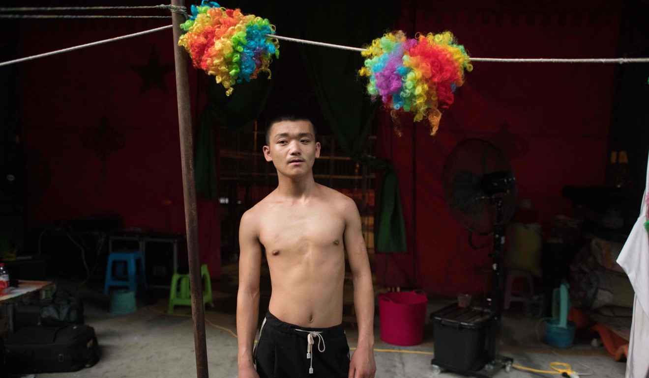Chinese Prosperous Nation Circus Troupe acrobat Zhu Ming Ming. Photo: AFP