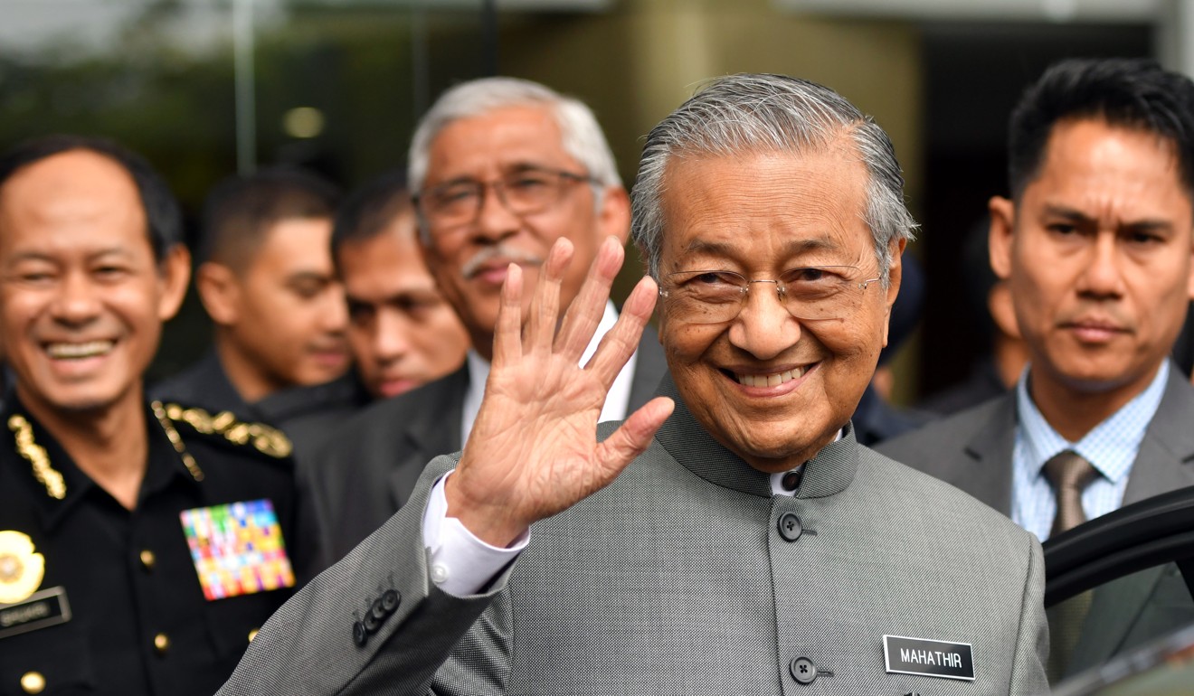 Malaysia Prime Minister Mahathir Mohamad leaves a meeting of the Malaysian Anti-Corruption Commission (MACC) on Tuesday. Photo: Xinhua