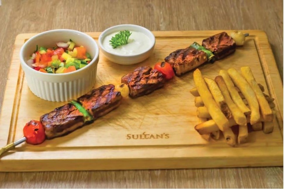 Veal skewers are hard to resist at Sultan’s Table in Central, Hong Kong.