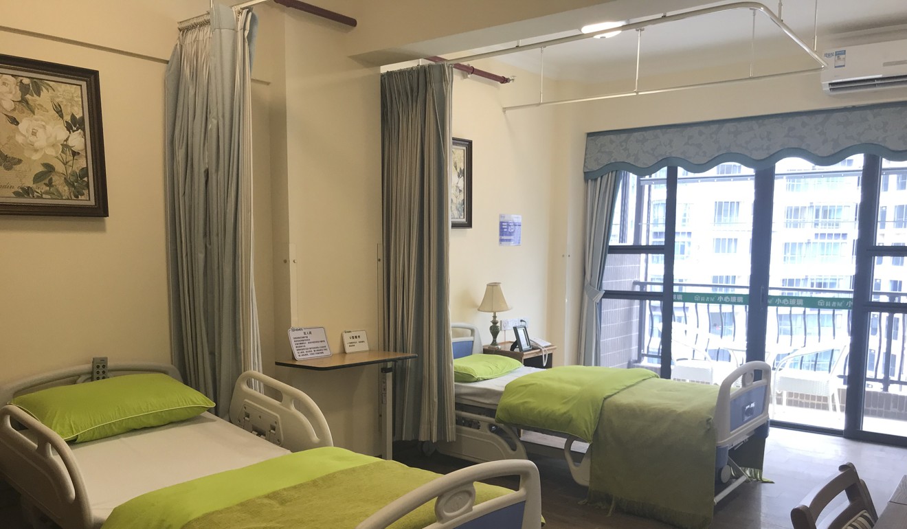 A double room at the privately run care home in Huizhou. Photo: Kimmy Chung