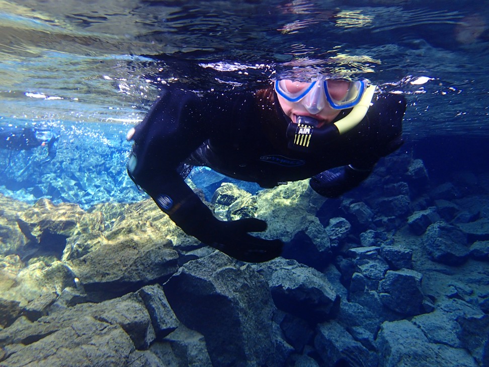 Snorkelling along the Silfra fissure is an exhilarating experience.