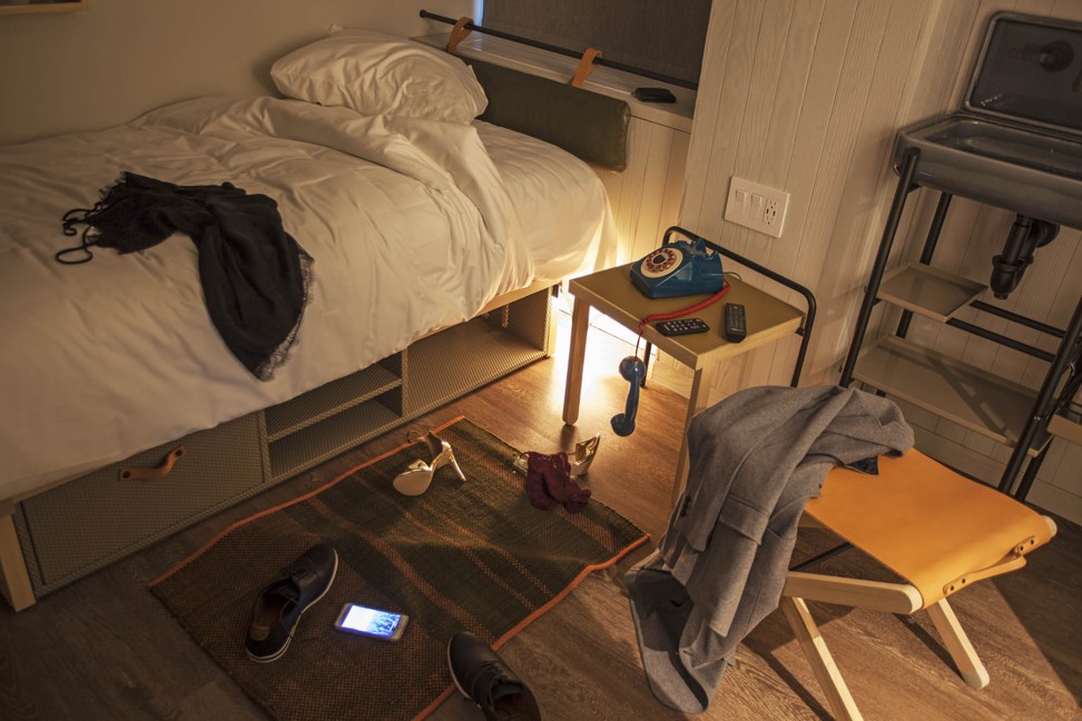 A US$99-per-night ‘Crashpad’ room at Moxy Hotel in New York City’s Times Square. Photo: Moxy Hotel
