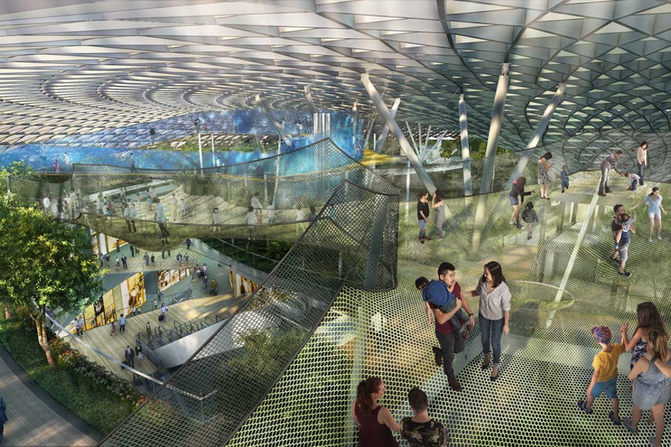 A 250-metre-long walking net will be suspended 25 metres above the ground inside Jewel Changi’s Canopy Park.