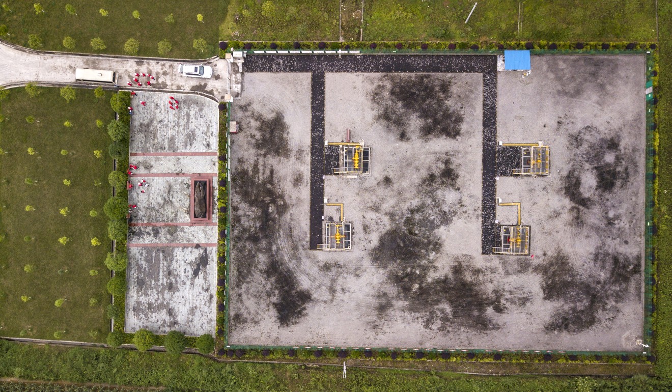 Shale gas wells at the Fuling shale site, operated by Sinopec. Photo: Bloomberg