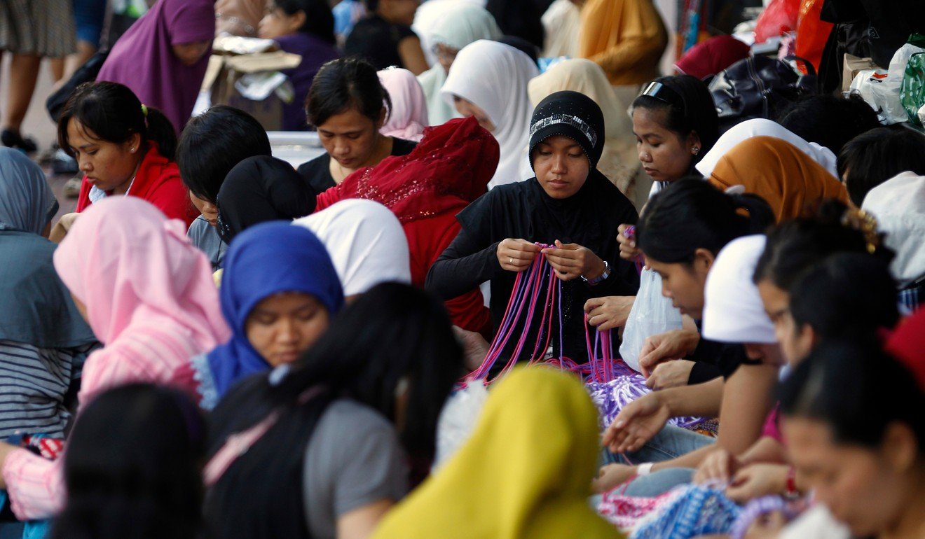 Philippine and Indonesian nationals together account for 97 per cent of Hong Kong’s foreign domestic workers. Photo: AFP