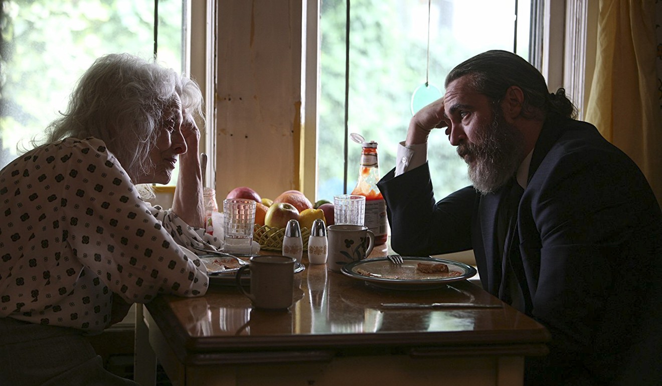 Phoenix and Judith Roberts in You Were Never Really Here. Photo: Amazon Studios