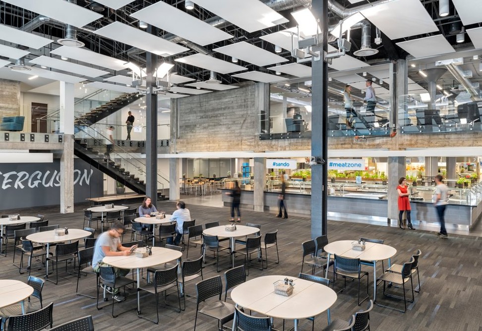 The state-of-the-art cafeteria at Twitter HQ. Photo: Jasper Sanidad