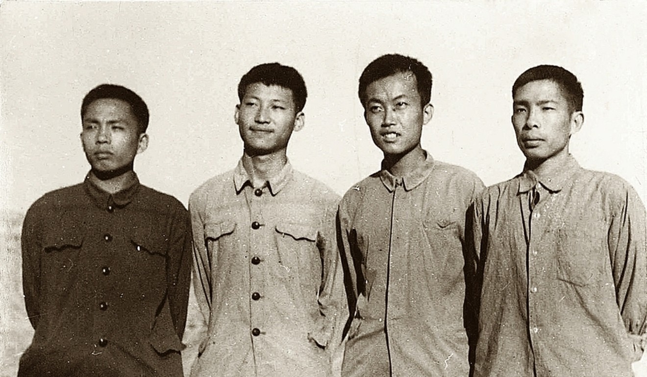 Lei Pingsheng (far left) and Xi Jinping (second left) during their years together. Photo: Handout