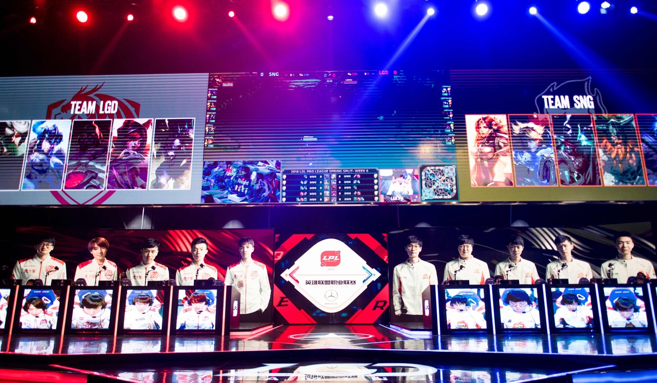 A League of Legends Pro League match in Hangzhou, China in March. Photo: AFP