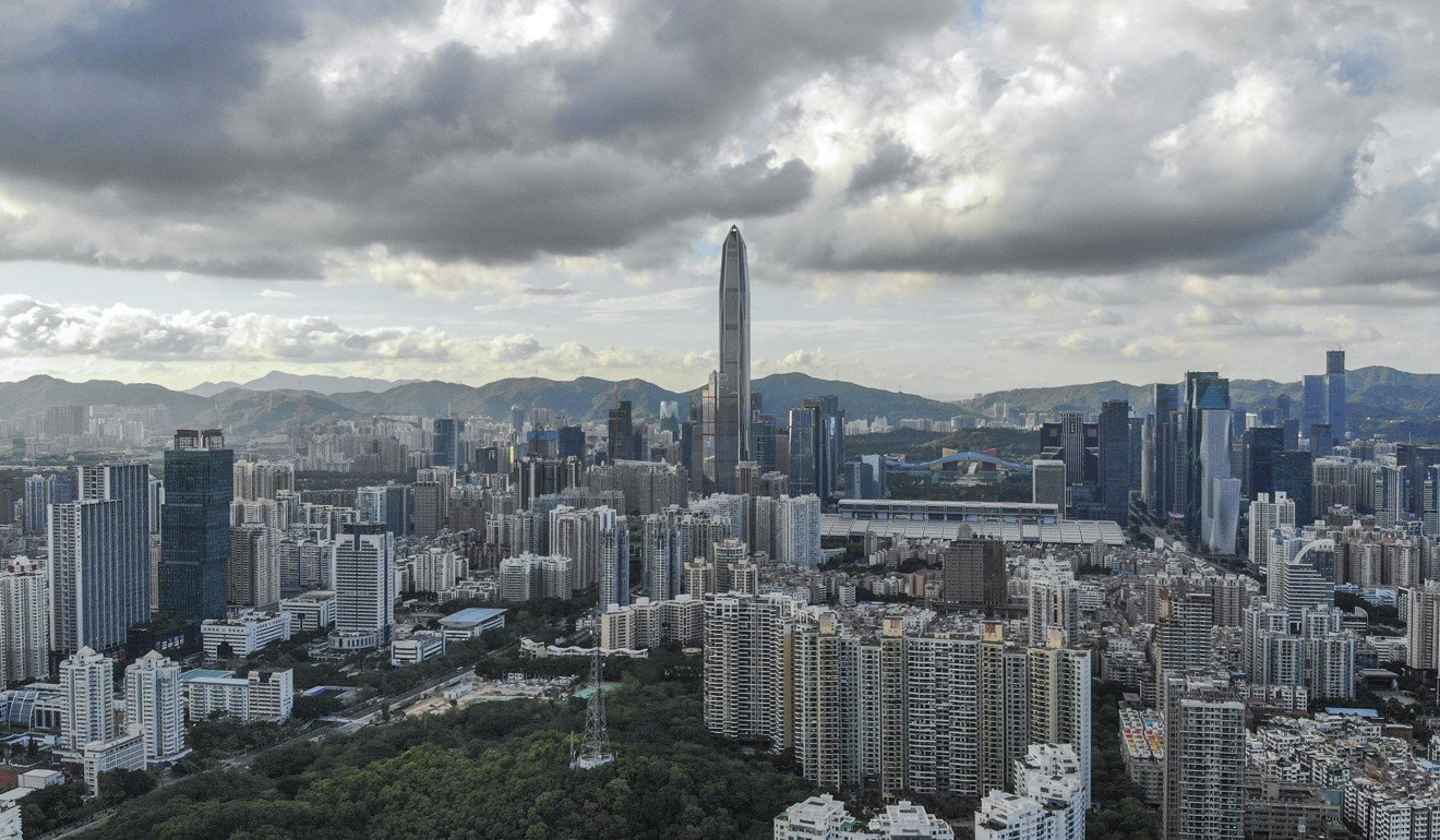 An aerial view of Shenzhen. The bay area project aims to combine the city plus Hong Kong, Macau and eight other Guangdong cities, into an innovation hub. Photo: Roy Issa