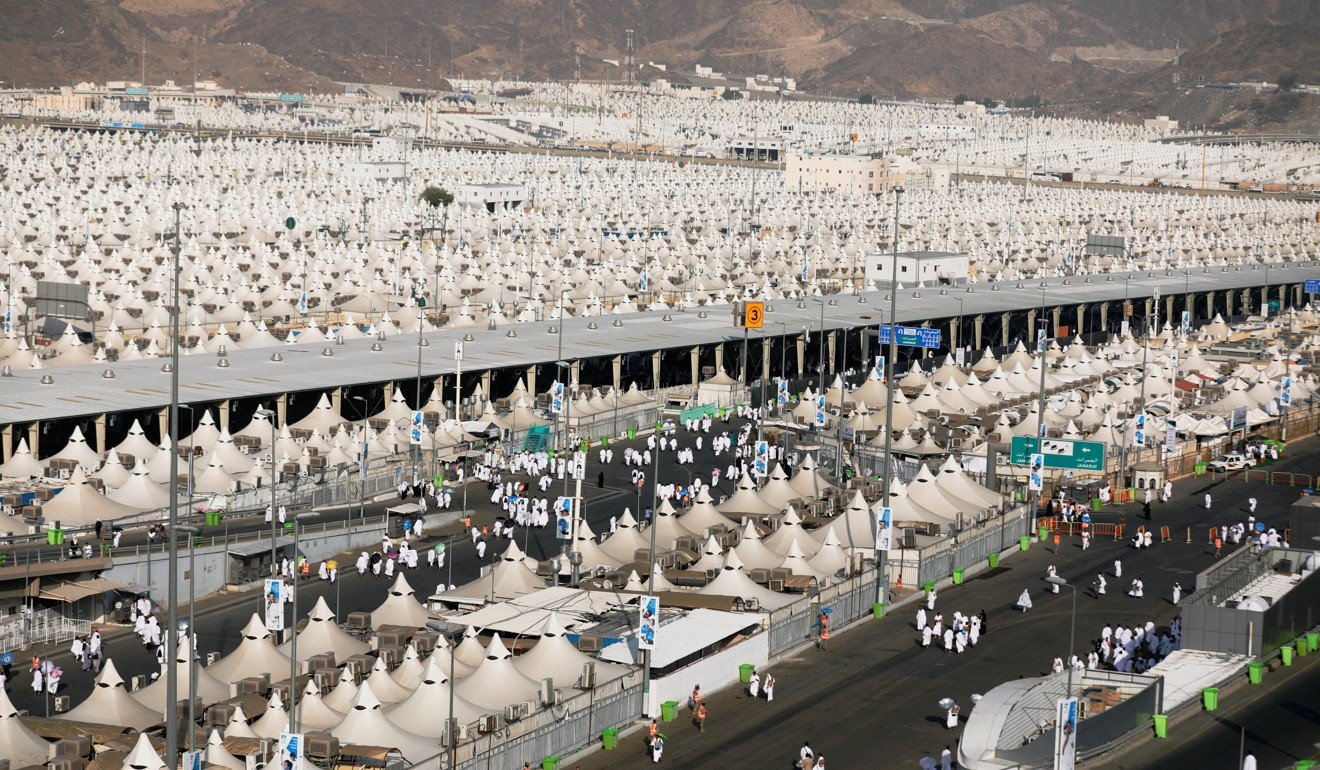 Tents for Muslim pilgrims in Mina, which is near Mecca, Saudi Arabia, on Sunday. Photo: Reuters