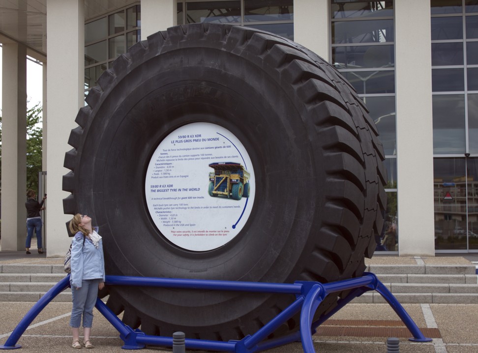 The biggest tyre in the world at the Michelin Adventure.