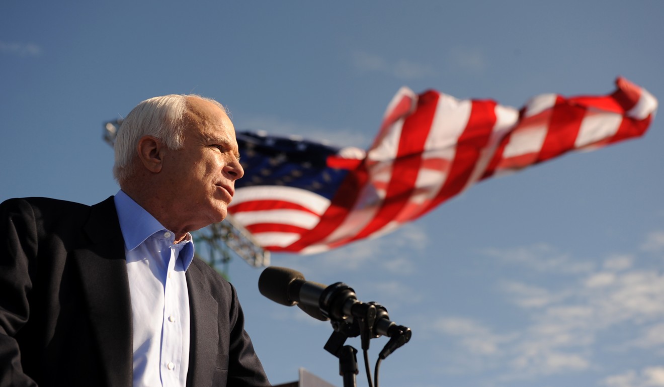 John McCain died Saturday after a battle with brain cancer. File photo: AFP
