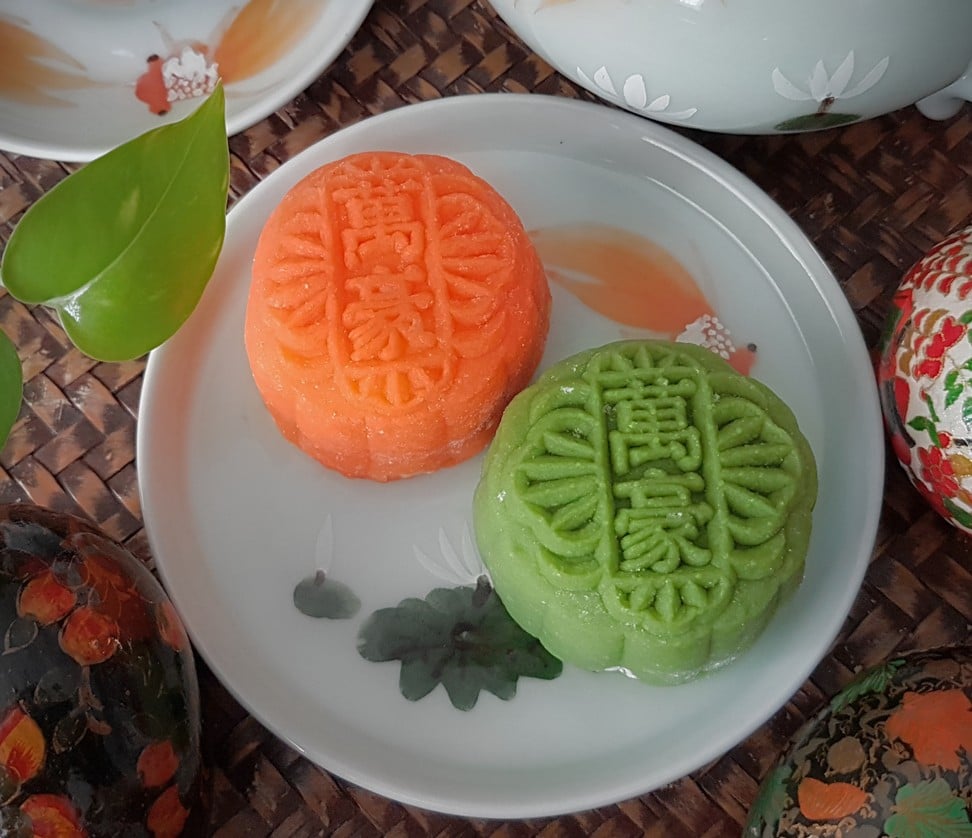 Mooncakes from the Wan Hao restaurant include mango yoghurt, lime margarita truffle and green tea with Japanese red bean.
