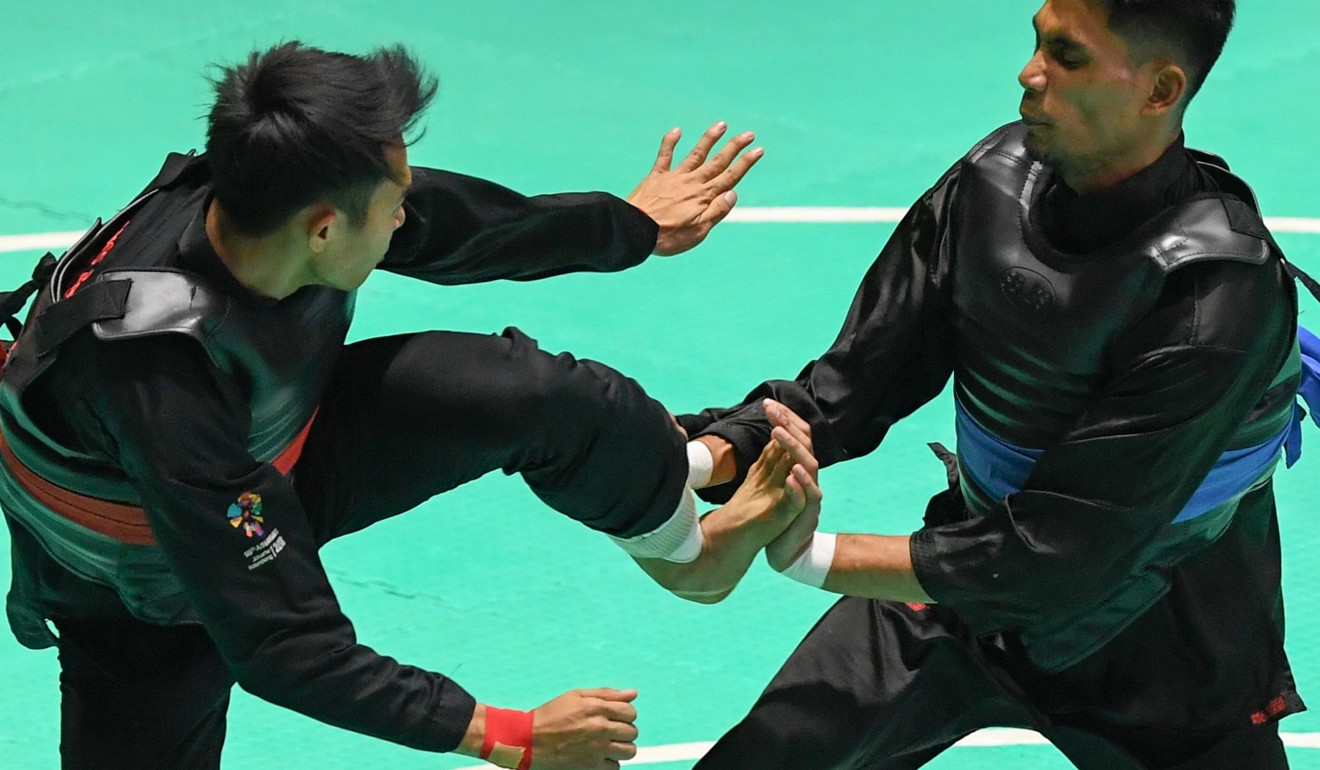 Action from the men’s 65-70kg final. Photo: Xinhua