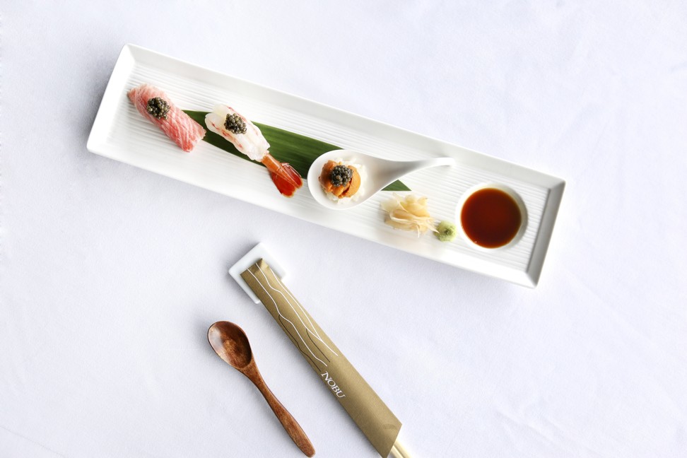 The Nobu Sushi assortment at Nobu, at the InterContinental Hong Kong hotel. Photo: Chen Xiaomei