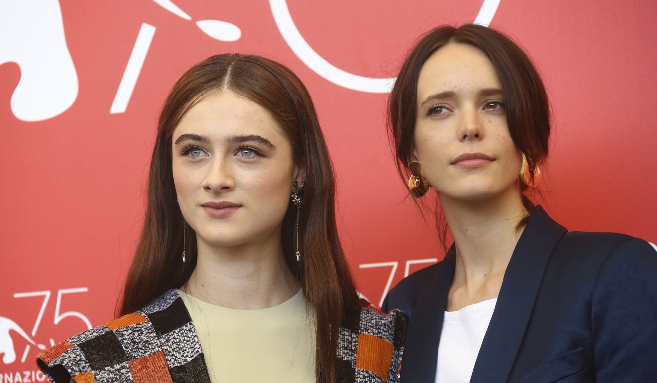 Actresses Raffey Cassidy (left) and Stacy Martin, who appear in Vox Lux with Natalie Portman. Photo: Joel C Ryan/Invision/AP
