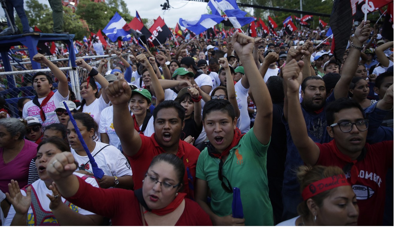 Sympathisers of the Sandinista Front of National Liberation (FSLN) participate in a pro-government demonstration in Managua, Nicaragua, on August 29. Photo: EPA