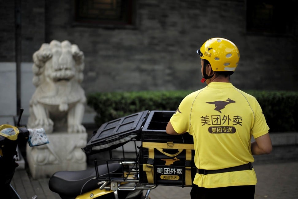 Meituan Dianping’s core business is food delivery, which accounts for 69 per cent of the total transaction on the Meituan super app that offers a range of services, including dining, local listings and online bookings. Photo: Reuters