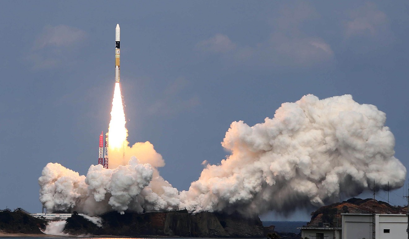The rocket launching in 2014. Photo: AFP