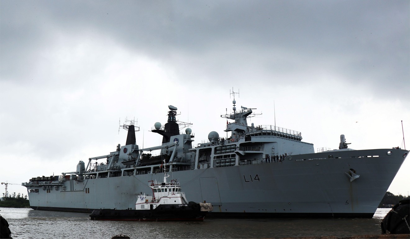 Britain’s HMS Albion docked in Vietnam on September 3, 2018. Photo: EPA