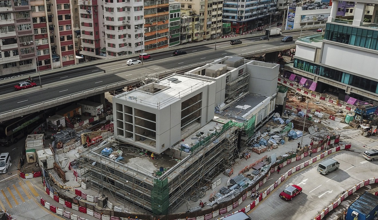 To Kwa Wan MTR station under construction. Photo: Roy Issa