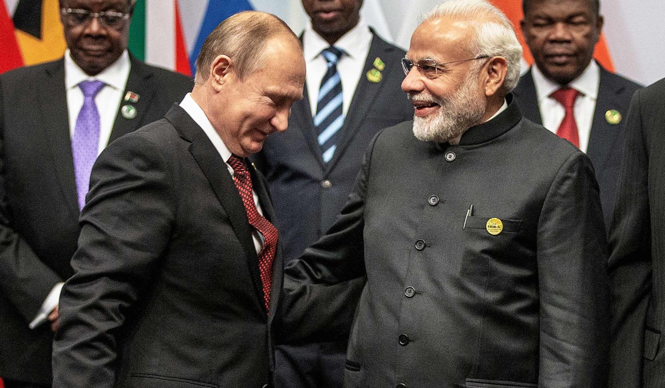 Russian President Vladimir Putin is hoping to sign arms deals worth billions of dollars with Indian Prime Minister Narendra Modi. Photo: AFP