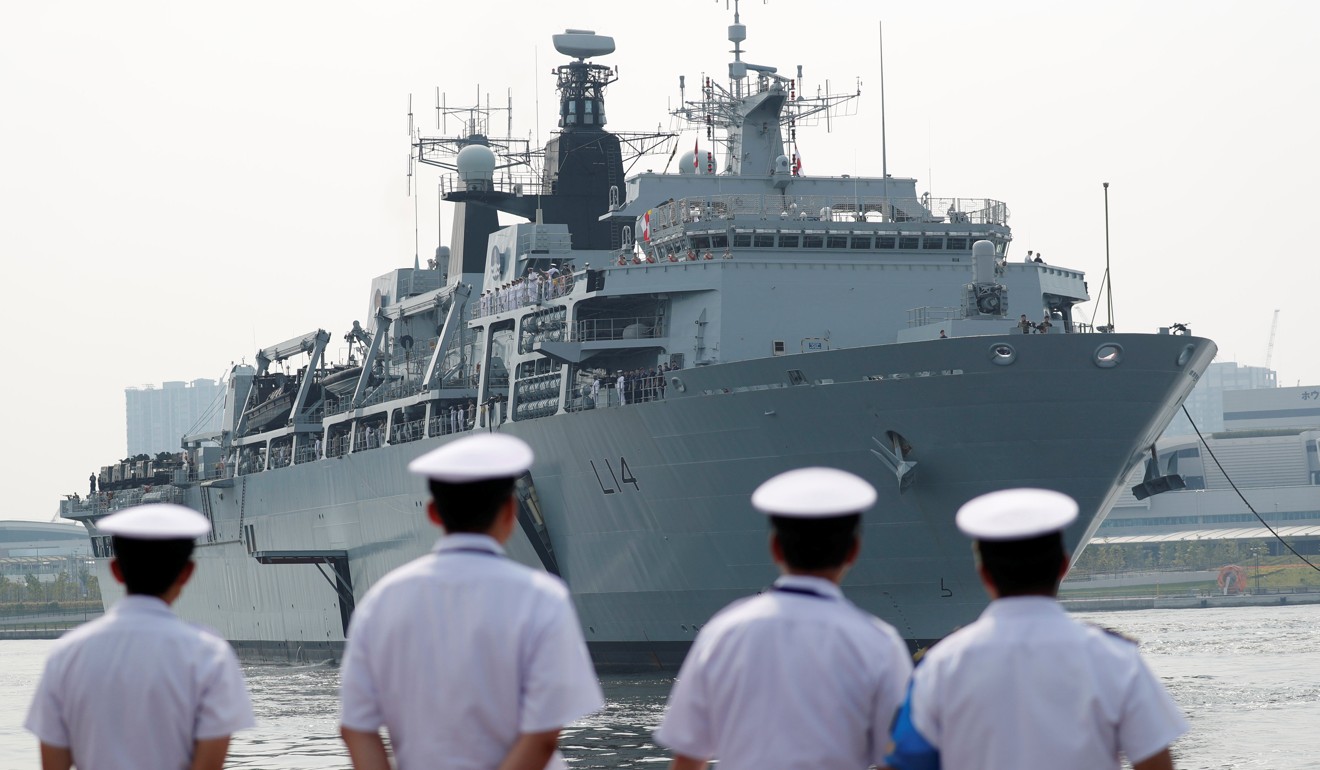 Britain’s Royal Navy warship HMS Albion. Photo: Reuters