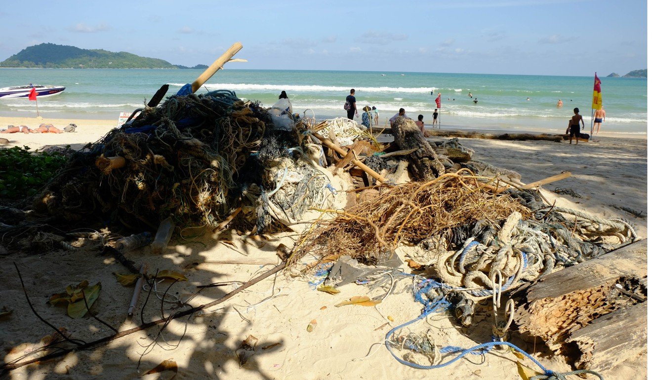 Rubbish on a beach in Phuket. Photo: Alamy