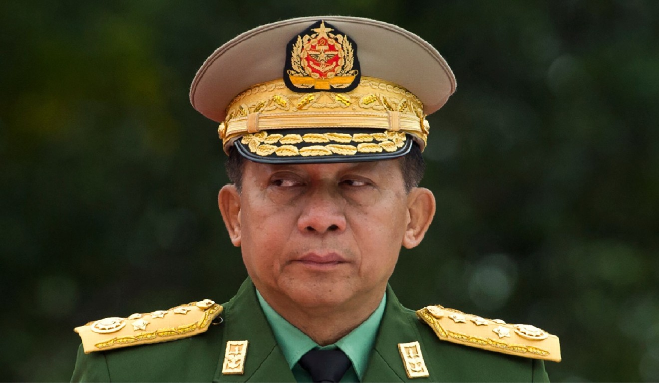 Senior General Min Aung Hlaing is to meet leaders of ethnic armed groups. Photo: AFP