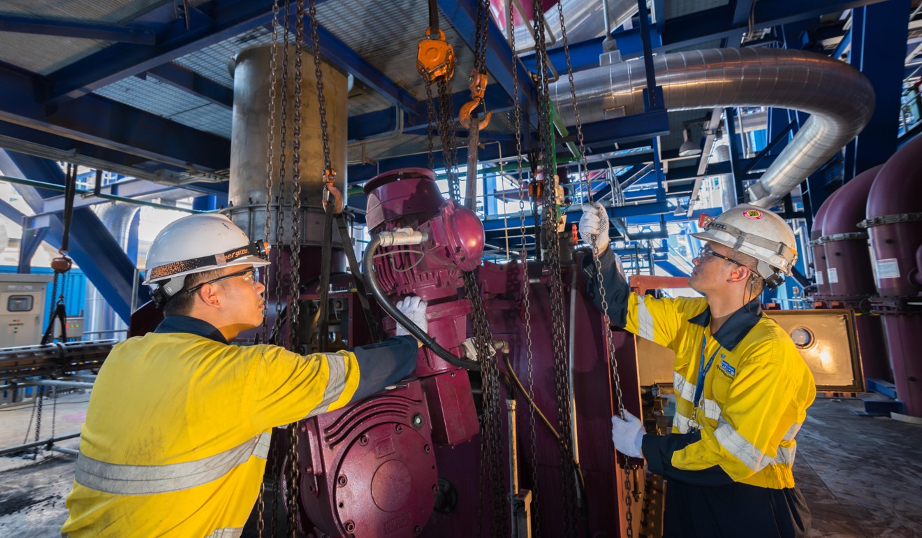 Maintenance workers at the Paiton power plant in Indonesia. Photo: Handout