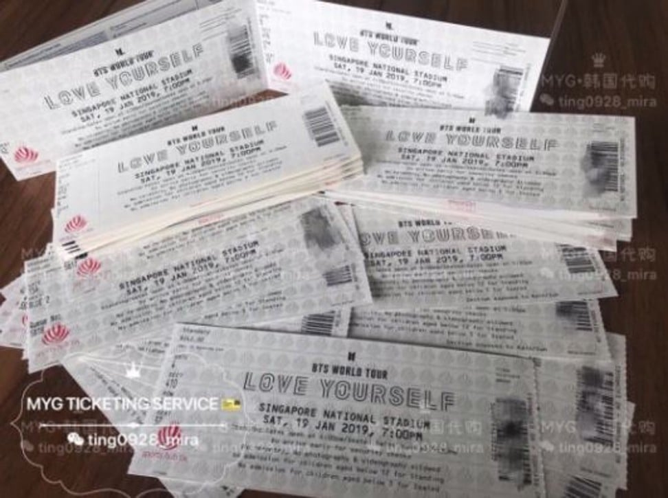 An image showing piles of tickets reportedly being offered for resale at inflated prices. Photo: Twitter/vividdecember