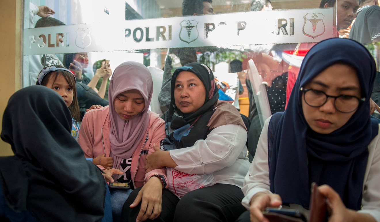 Family members of victims of the ill-fated Lion Air flight. Photo: AFP