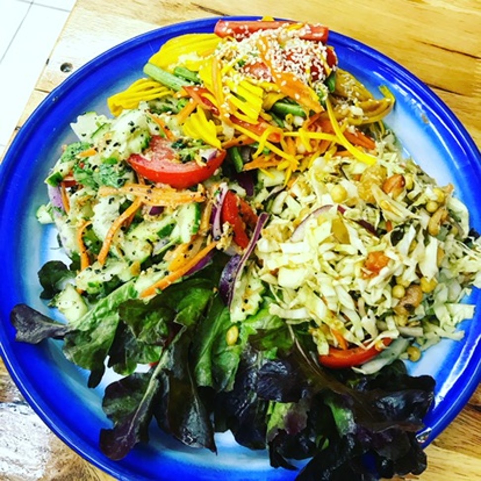 Some of the healthy vegan food served at Free Bird Cafe in Chiang Mai.
