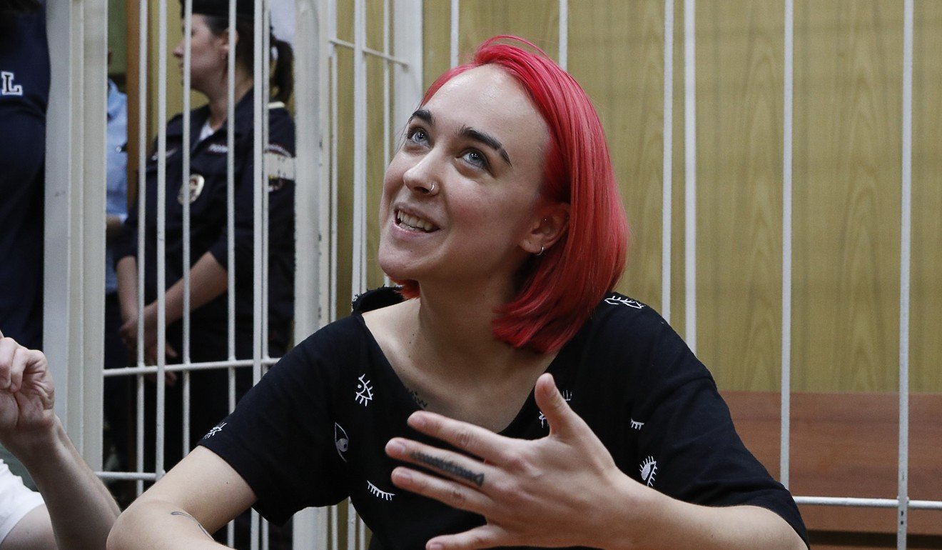 Kurachyova attends a court hearing a day after the World Cup final pitch invasion by Pussy Riot members. Photo: Reuters