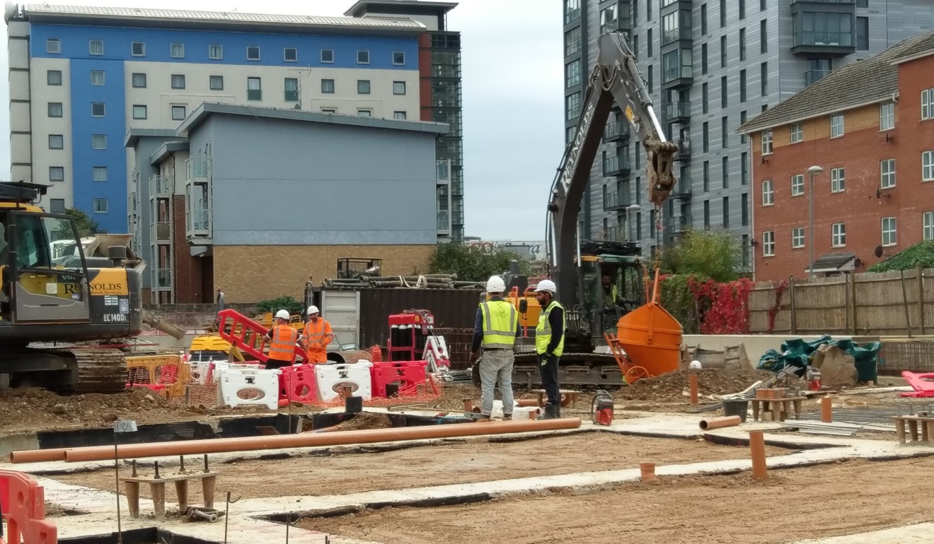 A multi-storey residential property project under construction in Slough at the western fringes of Greater London. Photo: Eric Ng