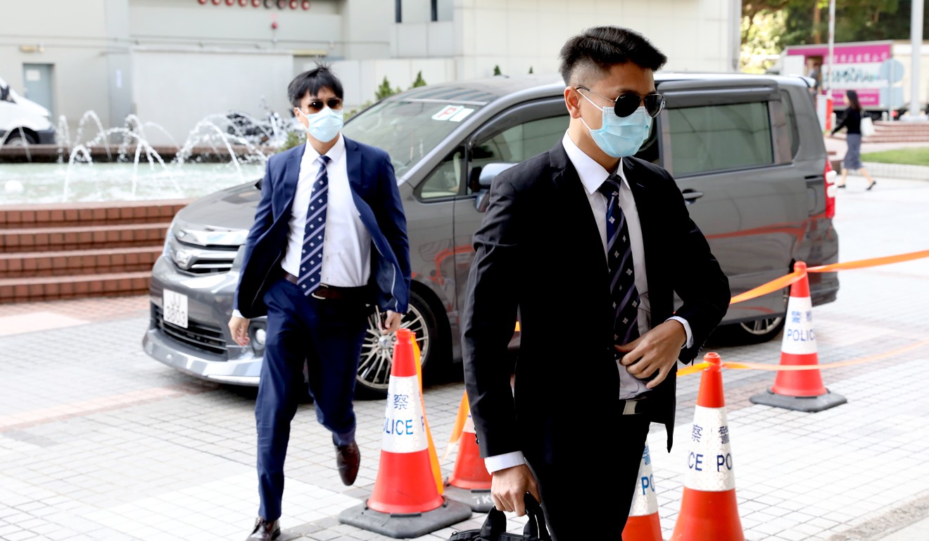 Wong Wai-ho (left), and Chan Siu-tan arrive at High Court. Photo: Nora Tam