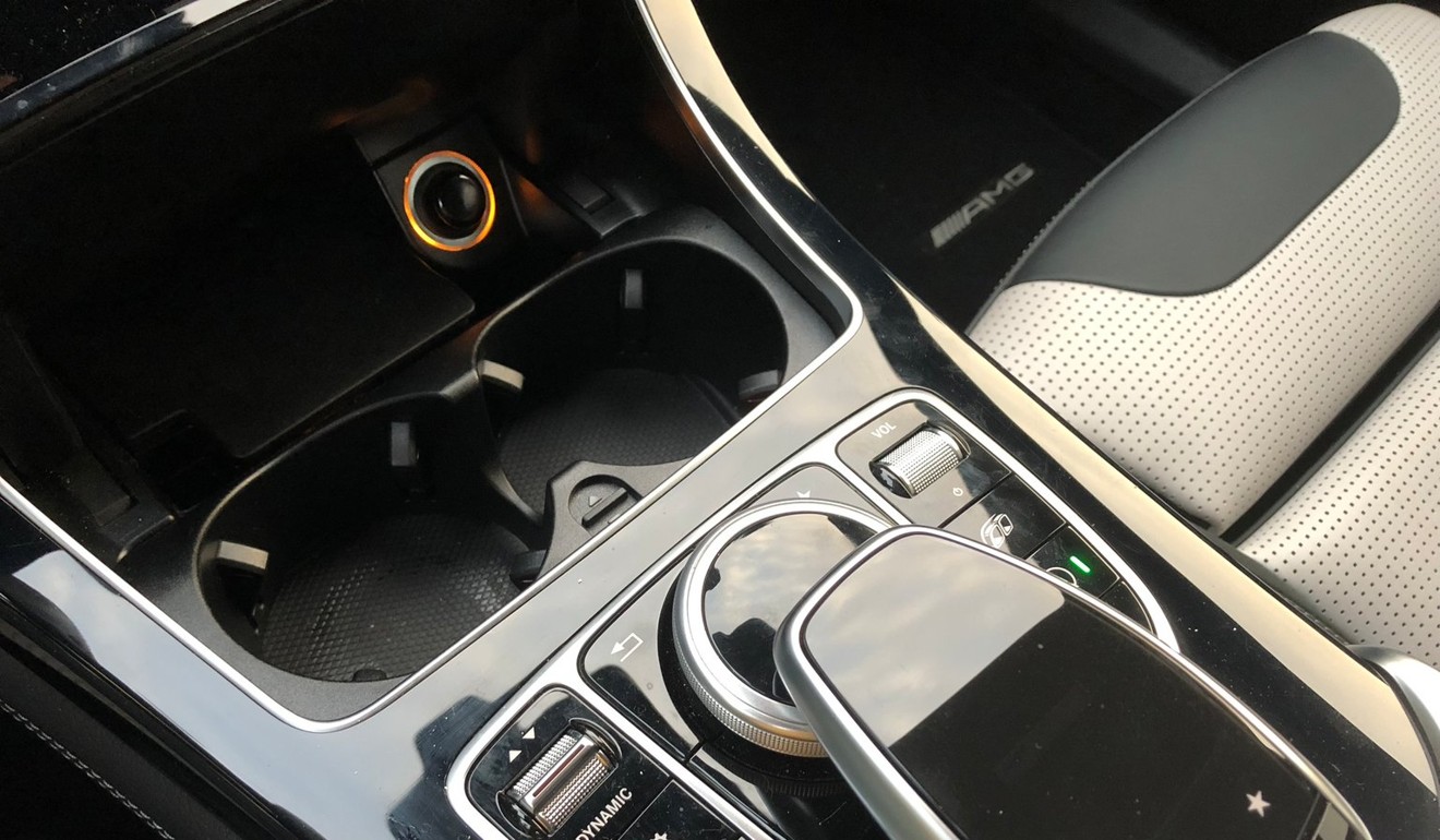 Instead of a touch screen, the Mercedes infotainment system is operated using this rotary dial and touchpad combo.