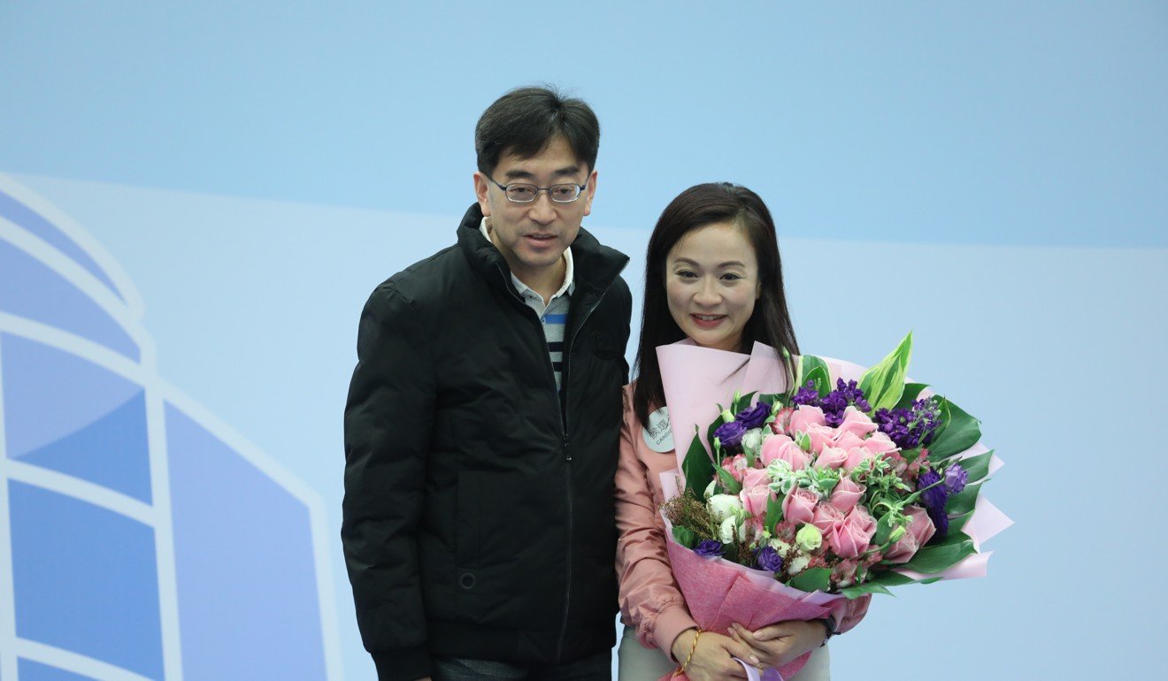 Dr Ko Wing-man celebrates with Chan Hoi-yan after she won the by-election. Photo: Sam Tsang