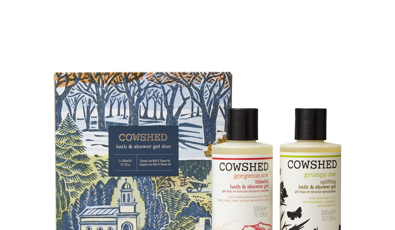 Cowshed bath and body shower gel set.