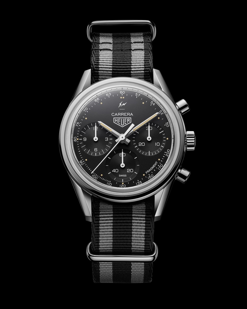 The Fragment x Tag Heuer Carrera, with ‘Nato’ strap.