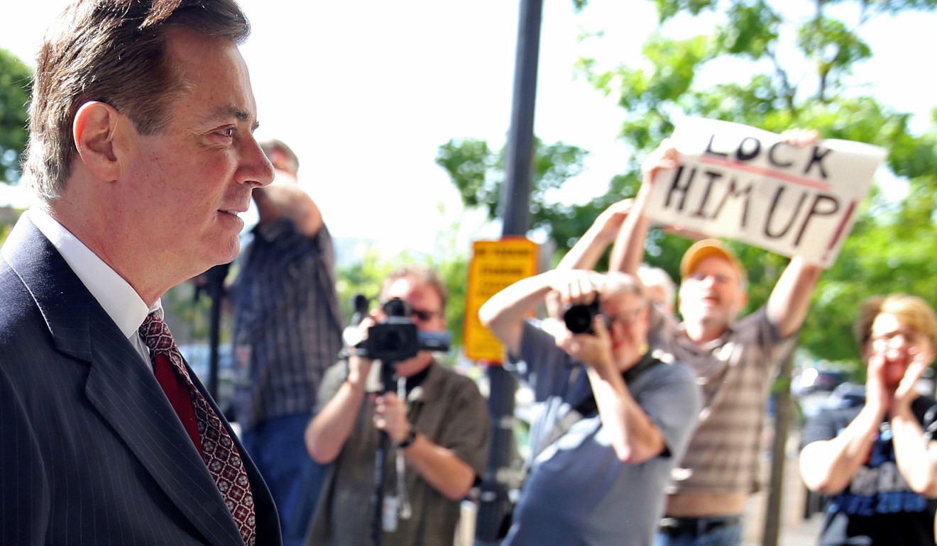 Former Trump campaign manager Paul Manafort arriving for arraignment on charges of witness tampering at US District Court in Washington, on June 15. Photo: Reuters