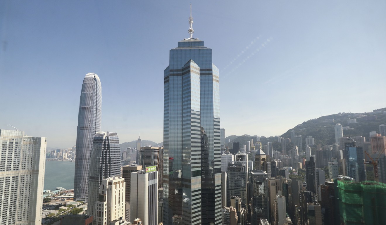 Supply from strata sales of The Center could weigh on office prices in the next three to six months, according to Savills. Photo: Nora Tam