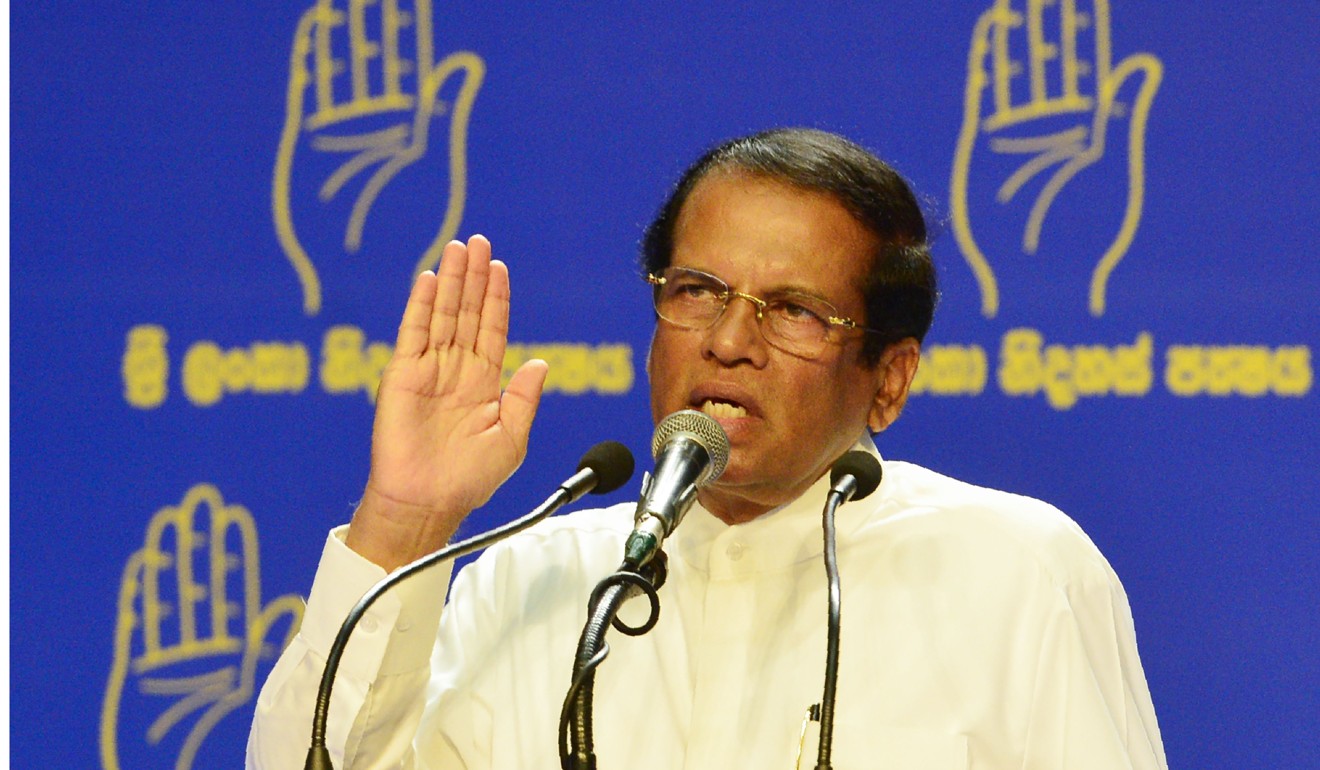 Sri Lanka's President Maithripala Sirisena said on Tuesday that the crisis would end in the next seven days. Photo: AFP